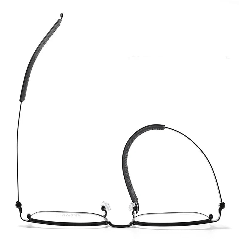 Bclear Unisex Full Rim Square Titanium Eyeglasses A113 Full Rim Bclear