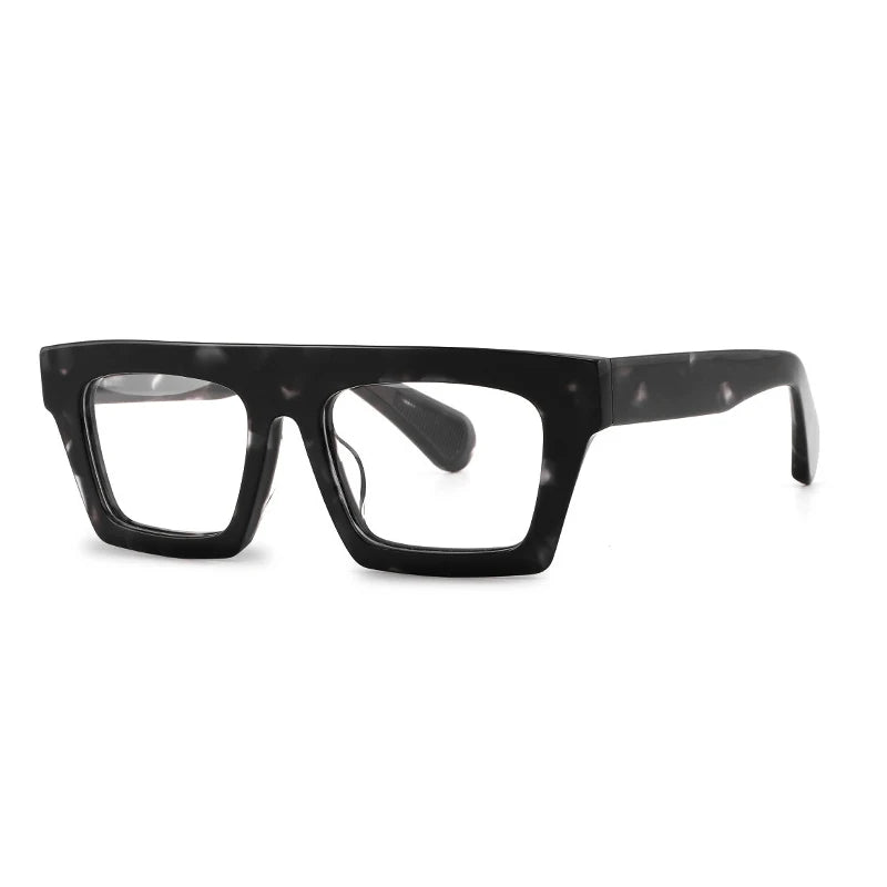 Gatenac Unisex Full Rim Square Acetate Eyeglasses Gxyj-1176 Full Rim Gatenac Gray Tortoiseshell