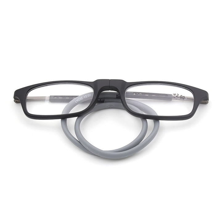 Hotochki Unisex Full Rim Rectangle Tr 90 Presbyopic Reading Glasses H232 Reading Glasses Hotochki   