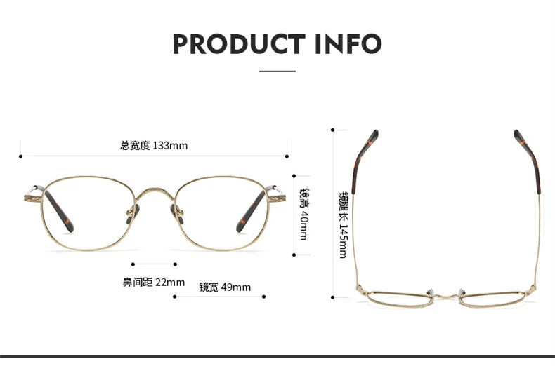 Black Mask Women's Full Rim Oval Square Titanium Eyeglasses 959125