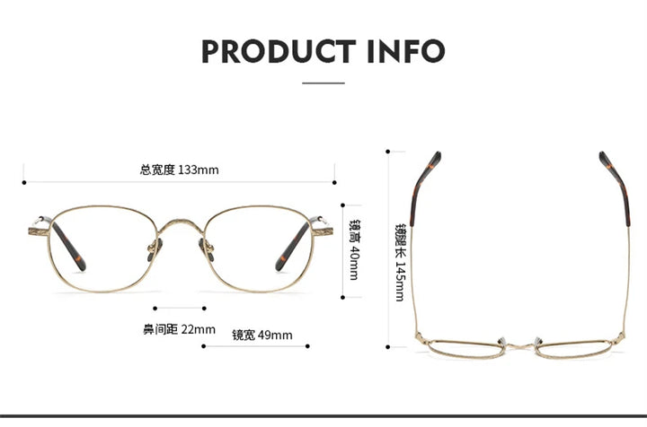 Black Mask Women's Full Rim Oval Square Titanium Eyeglasses 959125