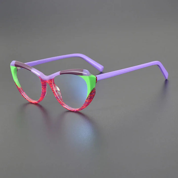 Nobler Unisex Full Rim Wide Edge Cat Eye Acetate Eyeglasses P007 Full Rim Nobler C3