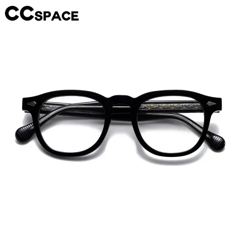 CCspace Unisex Full Rim Square Acetate Eyeglasses 57314 Full Rim CCspace