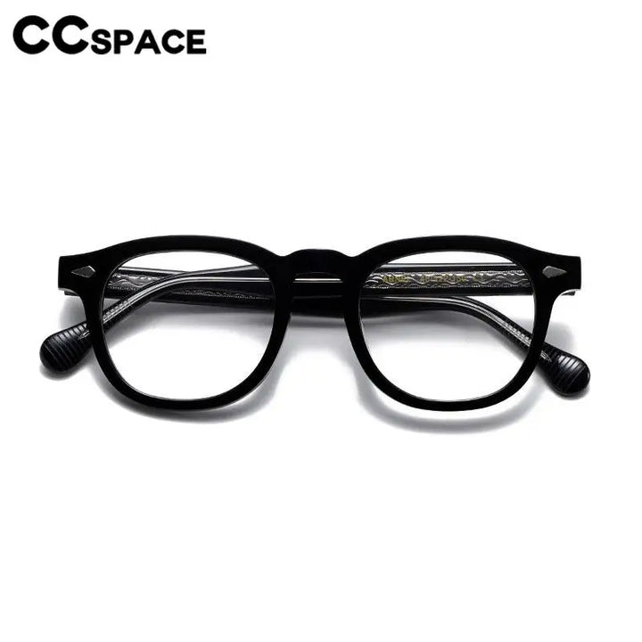 CCspace Unisex Full Rim Square Acetate Eyeglasses 57314 Full Rim CCspace