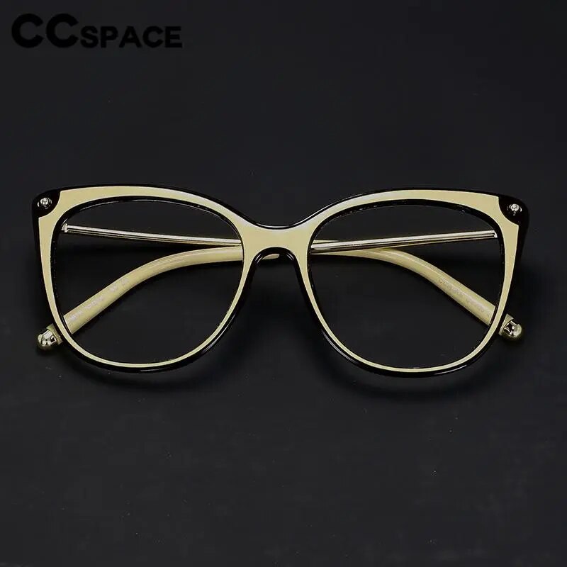 CCspace Women's Full Rim Cat Eye Tr 90 Titanium Reading Glasses R45818 Reading Glasses CCspace