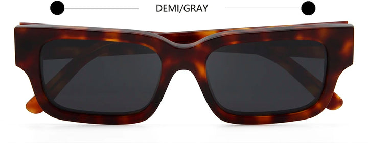 Esnbie Unisex Full Rim Square Thick Acetate Sunglasses 230121