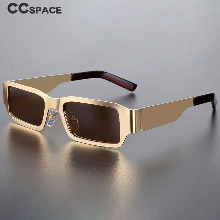 CCspace Unisex Full Rim Rectangle Alloy UV400 Sunglasses 56310 Sunglasses CCspace Sunglasses