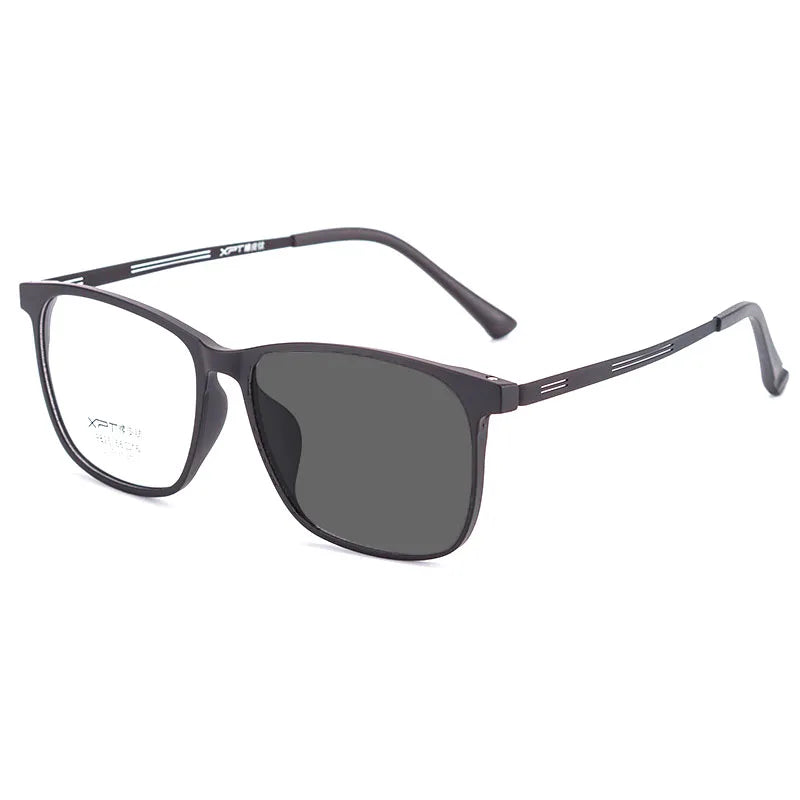 Kocolior Unisex Full Rim Square Tr 90 Titanium Hyperopic Reading Glasses 9825 Reading Glasses Kocolior Photochromic B 0