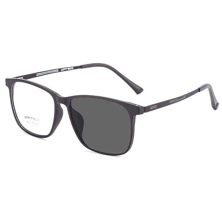Kocolior Unisex Full Rim Square Tr 90 Titanium Hyperopic Reading Glasses 9825 Reading Glasses Kocolior Photochromic B 0