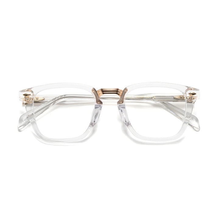 Black Mask Unisex Full Rim Square Acetate Alloy Eyeglasses 4923145 Full Rim Black Mask Crystal