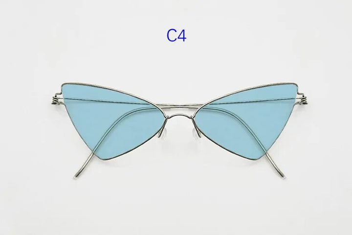 Yuujo Women's Full Rim Cat Eye Stainless Steel Polarized Sunglasses 6340 Sunglasses Yujo C4 China 