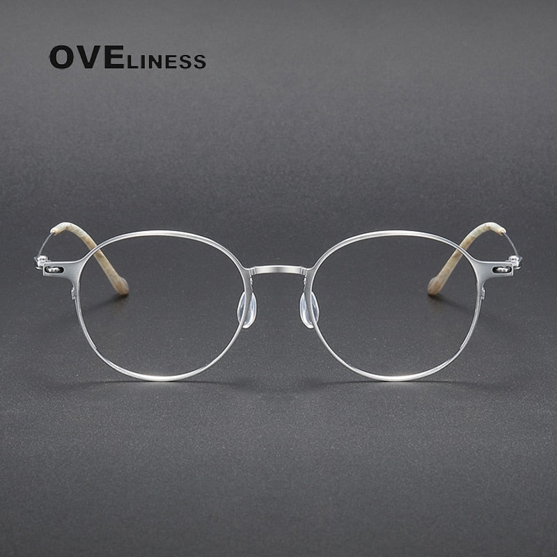 Oveliness Unisex Full Rim Round Titanium Eyeglasses 8202315 Full Rim Oveliness