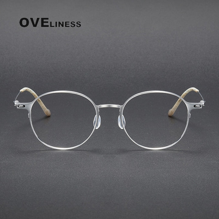 Oveliness Unisex Full Rim Round Titanium Eyeglasses 8202315 Full Rim Oveliness