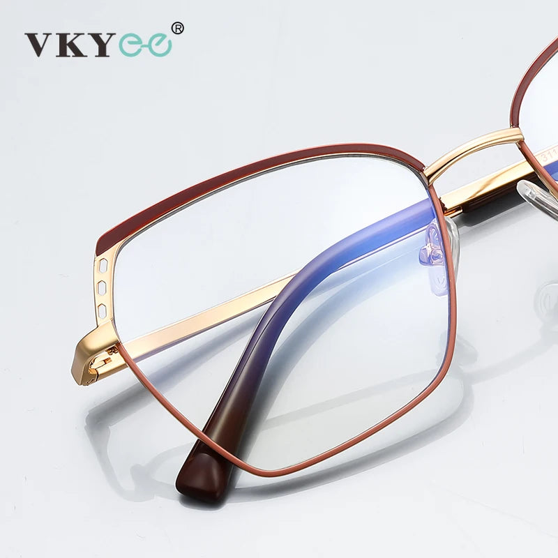 Vicky Women's Full Rim Polygon Alloy Reading Glasses 3110 Reading Glasses Vicky