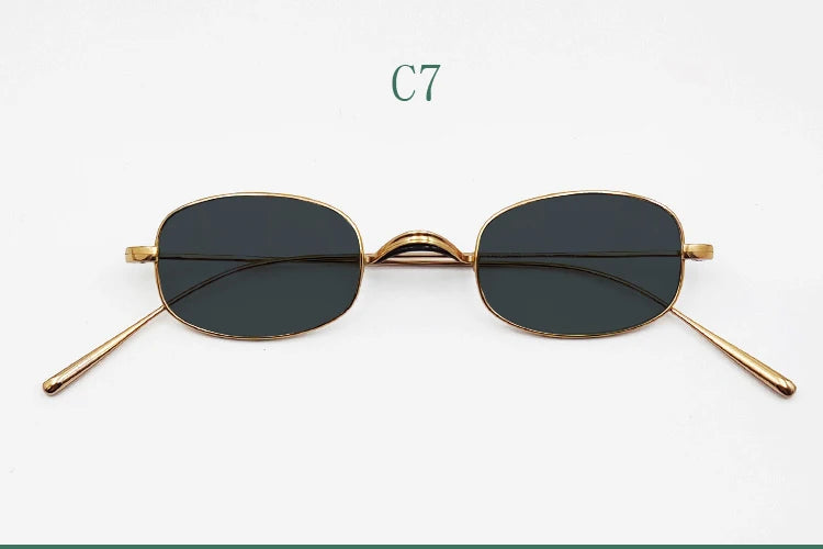 Yujo Unisex Full Rim Small Square Titanium Polarized Sunglasses 3024 Sunglasses Yujo C7 CHINA