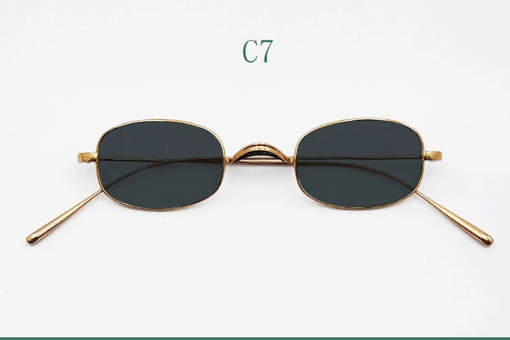 Yujo Unisex Full Rim Small Square Titanium Polarized Sunglasses 3024 Sunglasses Yujo C7 CHINA