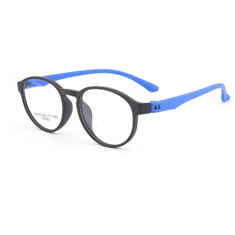 Kocolior Unisex Full Rim Oval Tr 90 Acetate Hyperopic Reading Glasses 66015 Reading Glasses Kocolior Black Blue 0
