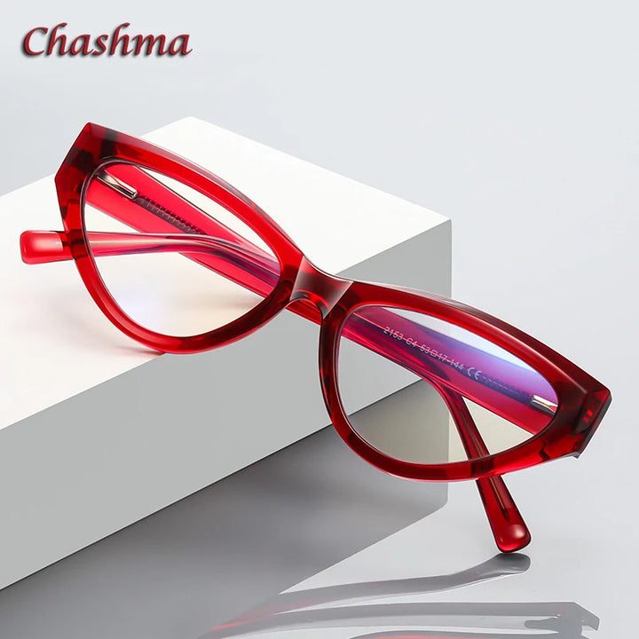 Chashma Ochki Women's Full Rim Cat Eye Tr 90 Titanium Eyeglasses 312153