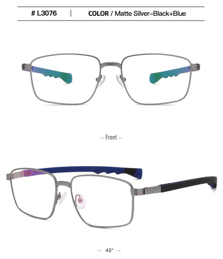 Handoer Unisex Full Rim Square Alloy Eyeglasses 30769