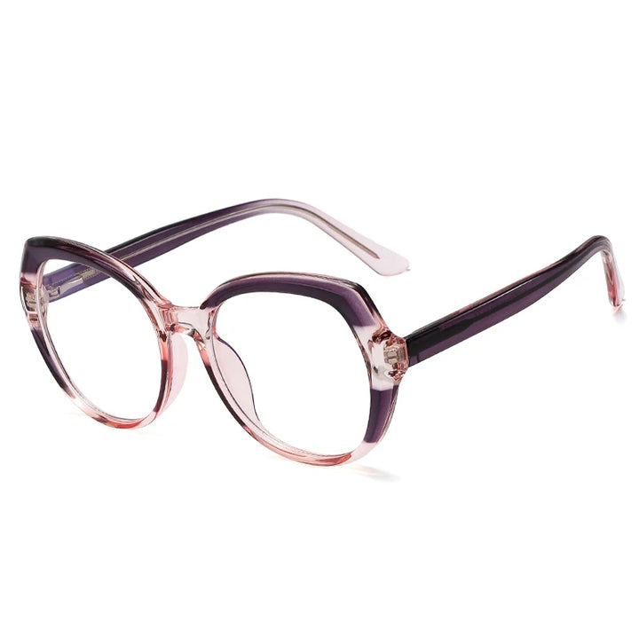 Handoer Women's Full Rim Oval Square Tr 90 Alloy Eyeglasses 795930