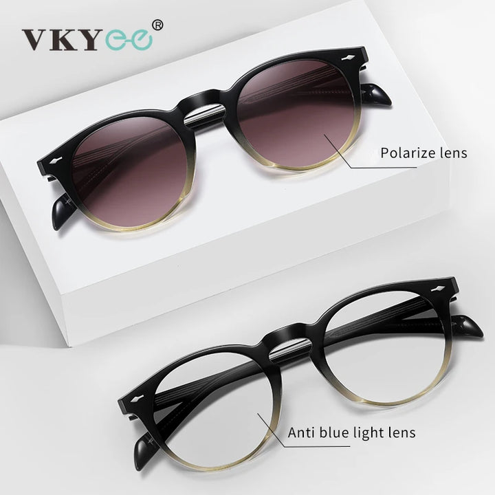 Vicky Unisex Full Rim Round Acetate Myopic Reading Glasses Polarized 31102 Reading Glasses Vicky