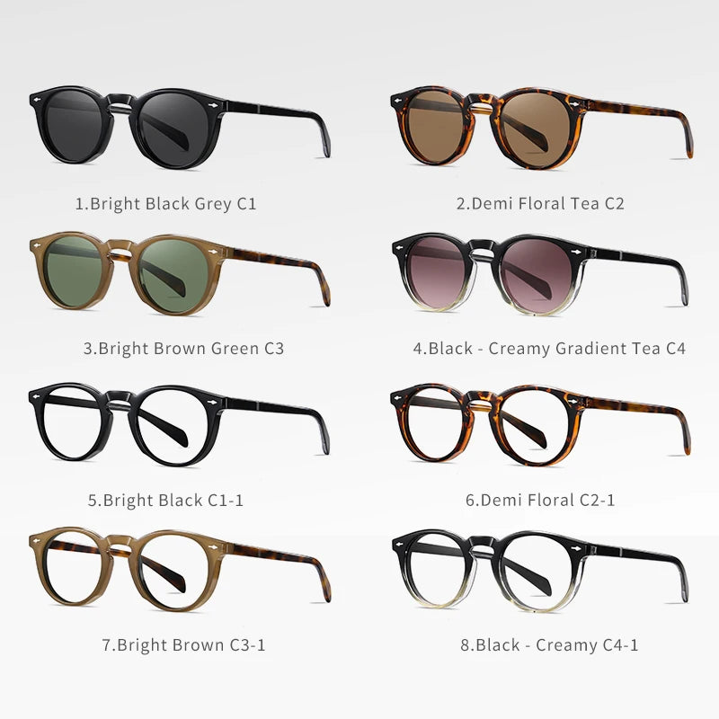 Vicky Unisex Full Rim Round Acetate Myopic Reading Glasses Polarized 31102 Reading Glasses Vicky