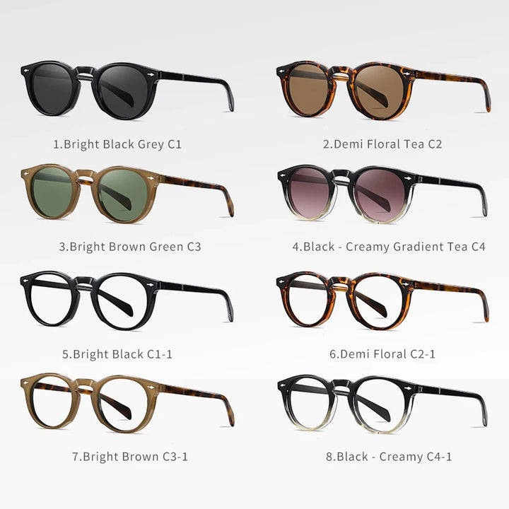 Vicky Unisex Full Rim Round Acetate Myopic Reading Glasses Polarized 31102 Reading Glasses Vicky