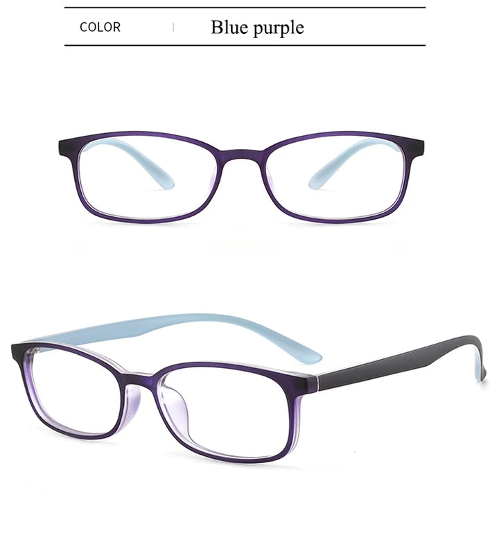 Bclear Unisex Small Full Rim Rectangle Plastic Eyeglasses 1058 Full Rim Bclear