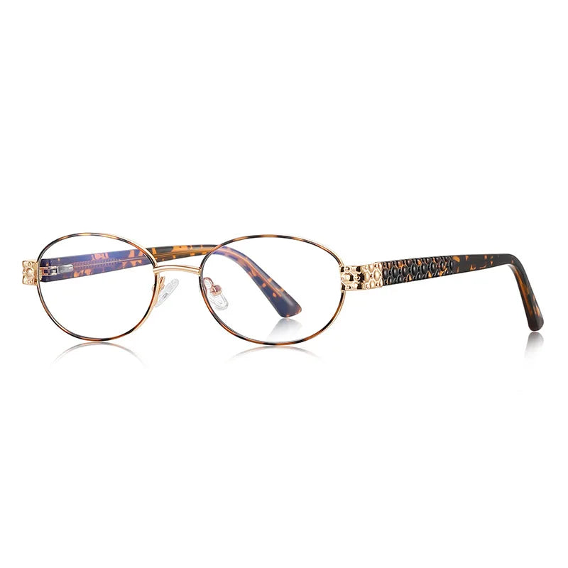 CCspace Women's Full Rim Oval Tr 90 Alloy Reading Glasses 802552