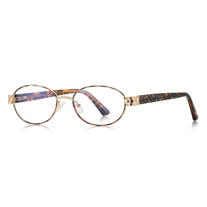 CCspace Women's Full Rim Oval Tr 90 Alloy Reading Glasses 802552