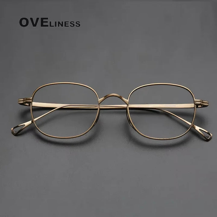 Oveliness Unisex Full Rim Oval Square Thin Titanium Eyeglasses 810518