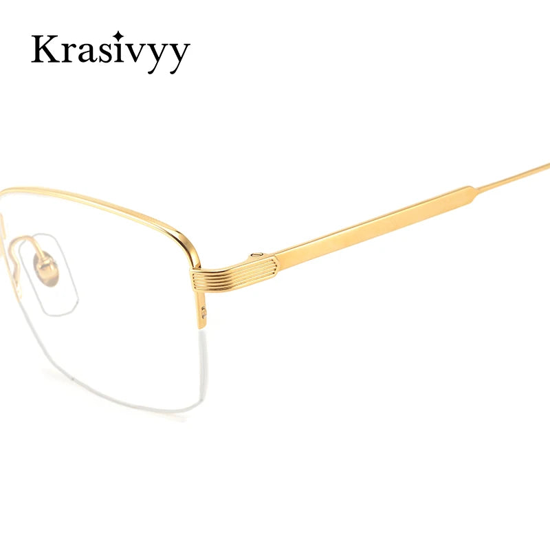 Krasivyy Mens Full Rim Square Titanium Eyeglasses Kr0348o Full Rim Krasivyy   