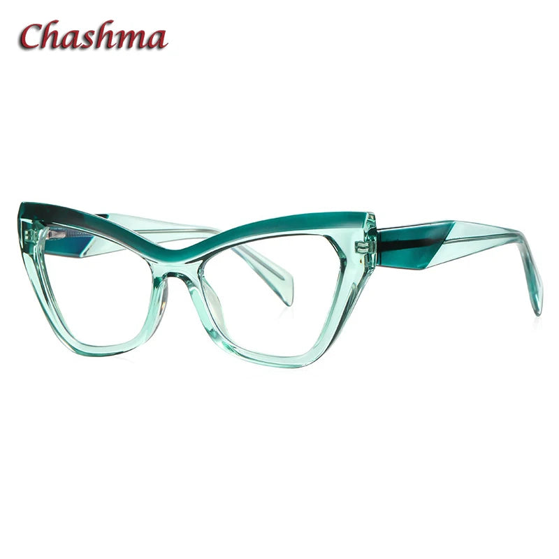 Chashma Ochki Women's Full Rim Cat Eye Tr 90 Titanium Eyeglasses 312198