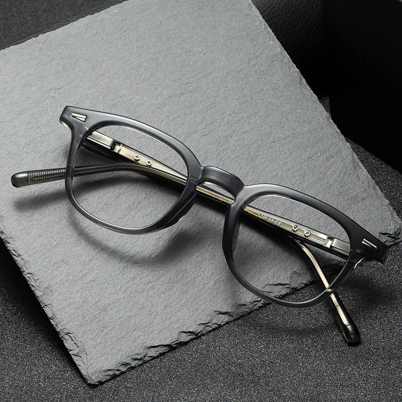 Kocolior Unisex Full Rim Square Acetate Eyeglasses L7156 Full Rim Kocolior