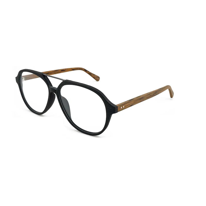 Hdcrafter Unisex Full Rim Oval Double Bridge Acetate Eveglasses 946032