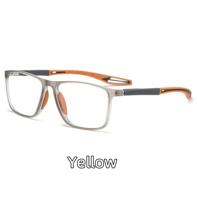 Kocolior Unisex Full Rim Square Tr 90 Sports Eyeglasses 1019 Full Rim Kocolior Yellow  