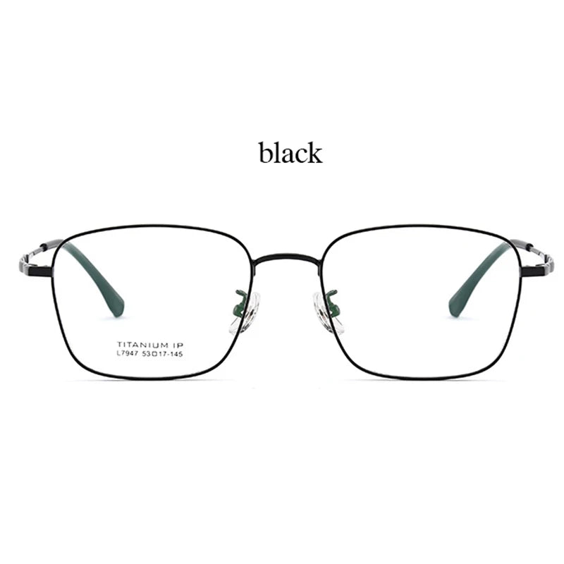 Hotochki Men's Full Rim Polygon Square Titanium Eyeglasses 79479