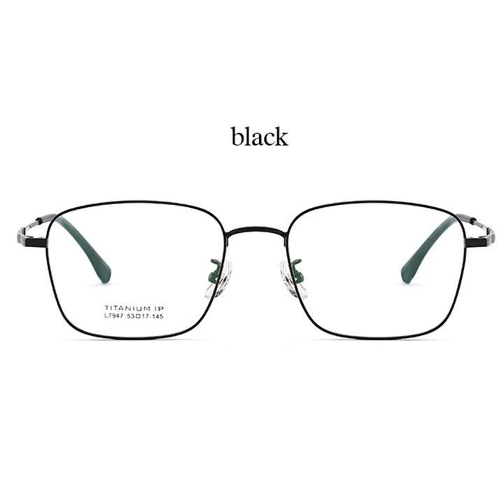 Hotochki Men's Full Rim Polygon Square Titanium Eyeglasses 79479