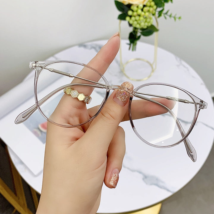 CCspace Unisex Full Rim Square Tr 90 Alloy Reading Glasses 56225 Reading Glasses CCspace Gray 0