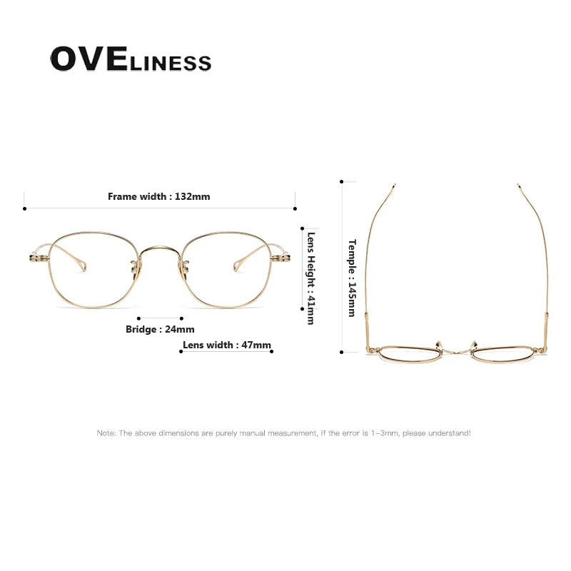 Oveliness Unisex Full Rim Oval  Titanium Eyeglasses Od07 Full Rim Oveliness   