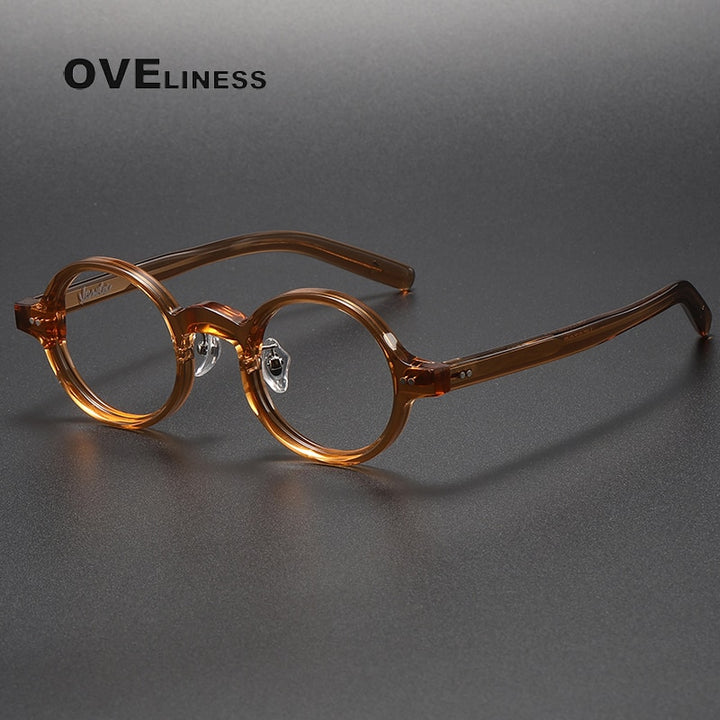 Oveliness Unisex Full Rim Roun Acetate Eyeglasses 005 Full Rim Oveliness   