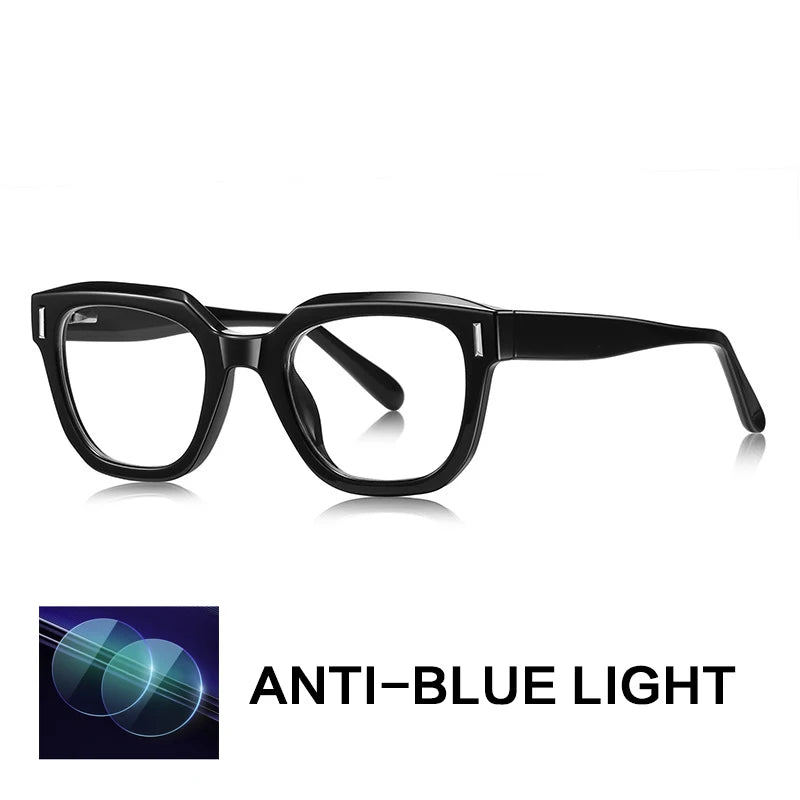 Gatenac Unisex Full Rim Polygon Tr90 Titanium Reading Glasses Gxyj9009