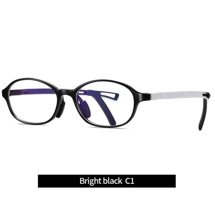 Vicky Youth Unisex Full Rim Oval Tr 90 Titanium Eyeglasses 5110 Full Rim Vicky TR5110-C1 CHINA