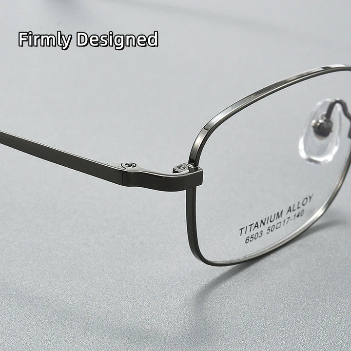 Kocolior Unisex Full Rim Small Square Titanium Eyeglasses 6052 Full Rim Kocolior