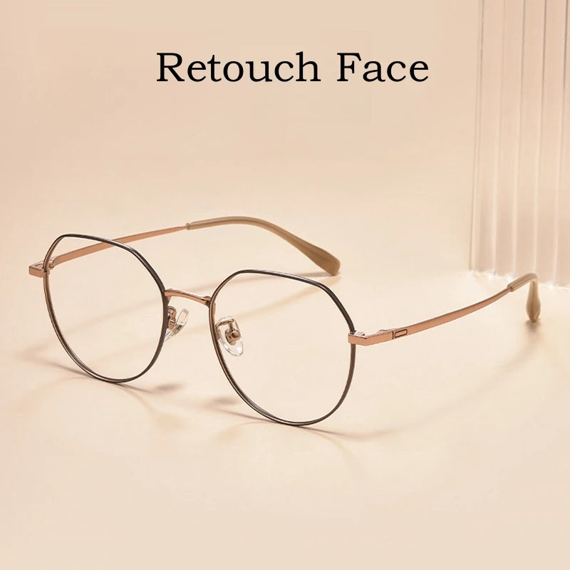 Yimaruili Unisex Full Rim Polygon Titanium Eyeglasses Y0847 Full Rim Yimaruili Eyeglasses