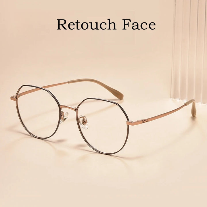 Yimaruili Unisex Full Rim Polygon Titanium Eyeglasses Y0847 Full Rim Yimaruili Eyeglasses