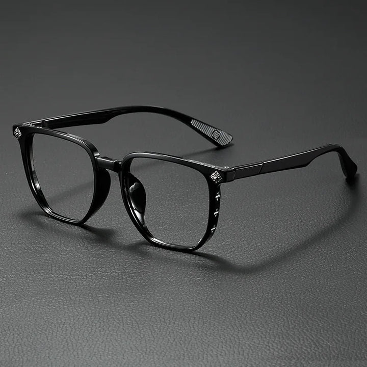 Xbora Unisex Full Rim Square Brow Line Tr 90 Eyeglasses 16171