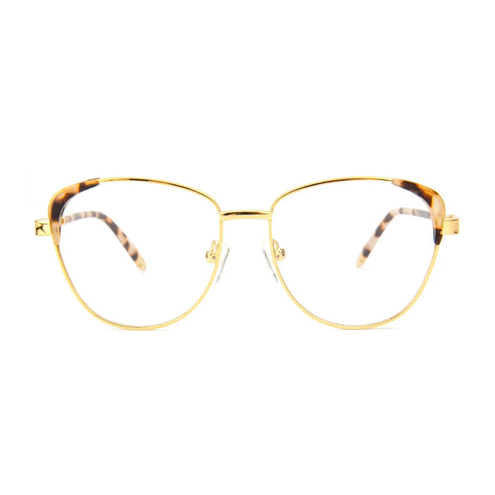 Vicky Women's Full Rim Cat Eye Stainless Steel Acetate Reading Glasses 7359 Reading Glasses Vicky