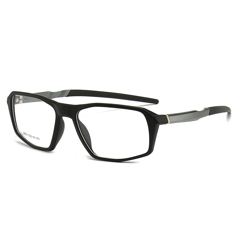 Yimaruili Unisex Full Rim Square Tr 90 Aluminum Sport Eyeglasses 5854