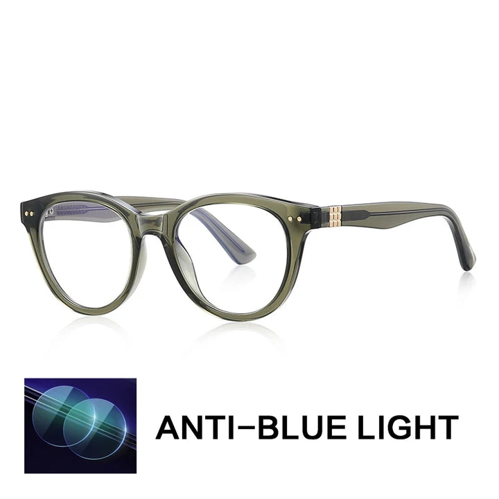 Gatenac Unisex Full Rim Oval Tr 90 Titanium Reading Glasses Gxyj2231